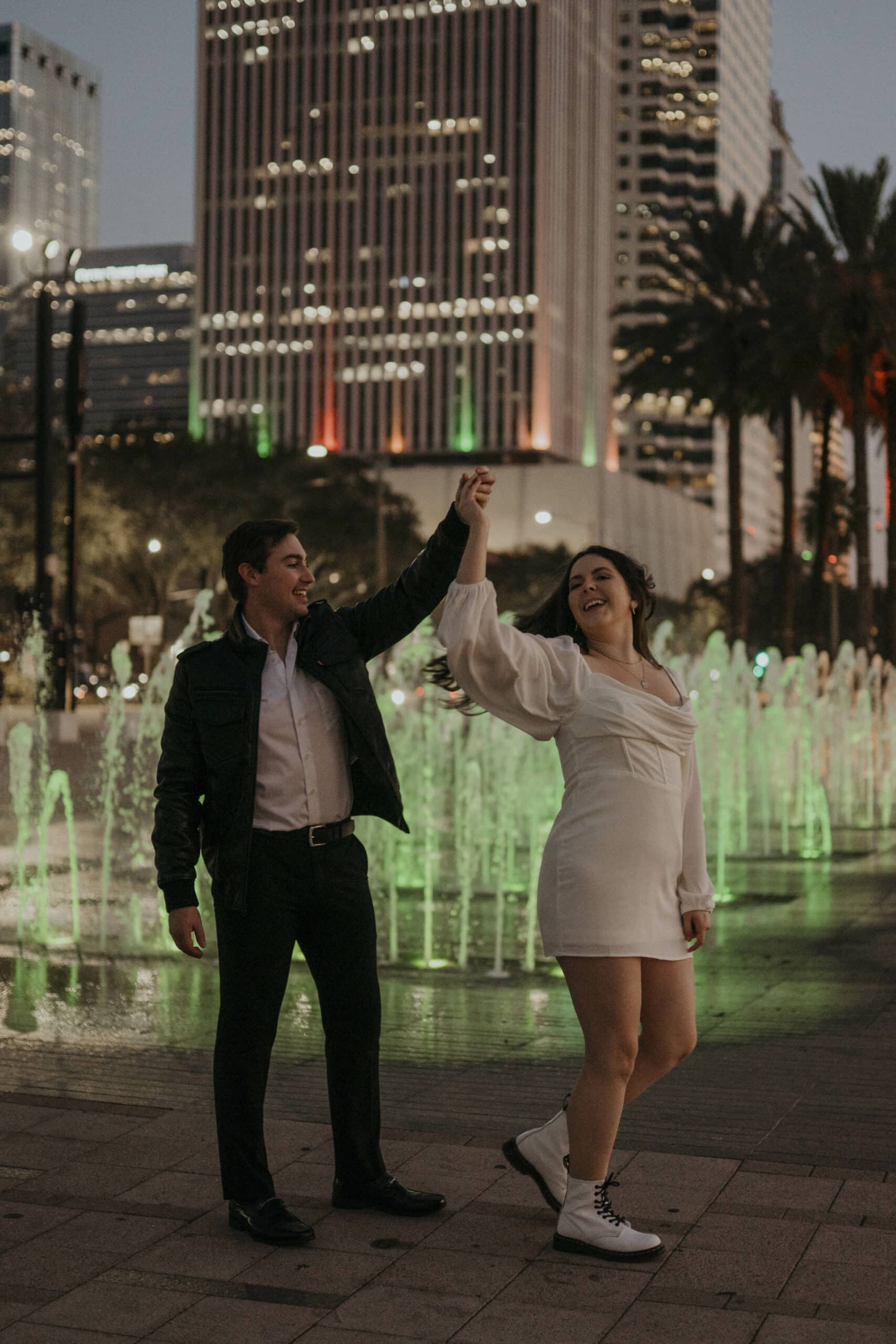 downtown tampa elopement with rooftop ceremony and pizza